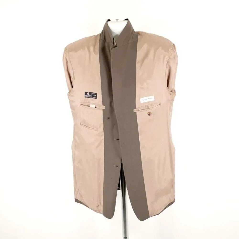 Calvin Klein Wool Beige Blazer 42L 3 Button‎